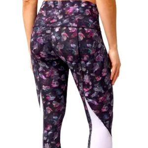 EUC lululemon Wunder Under Crop roll down scallop leggings, Activate Floral, 4